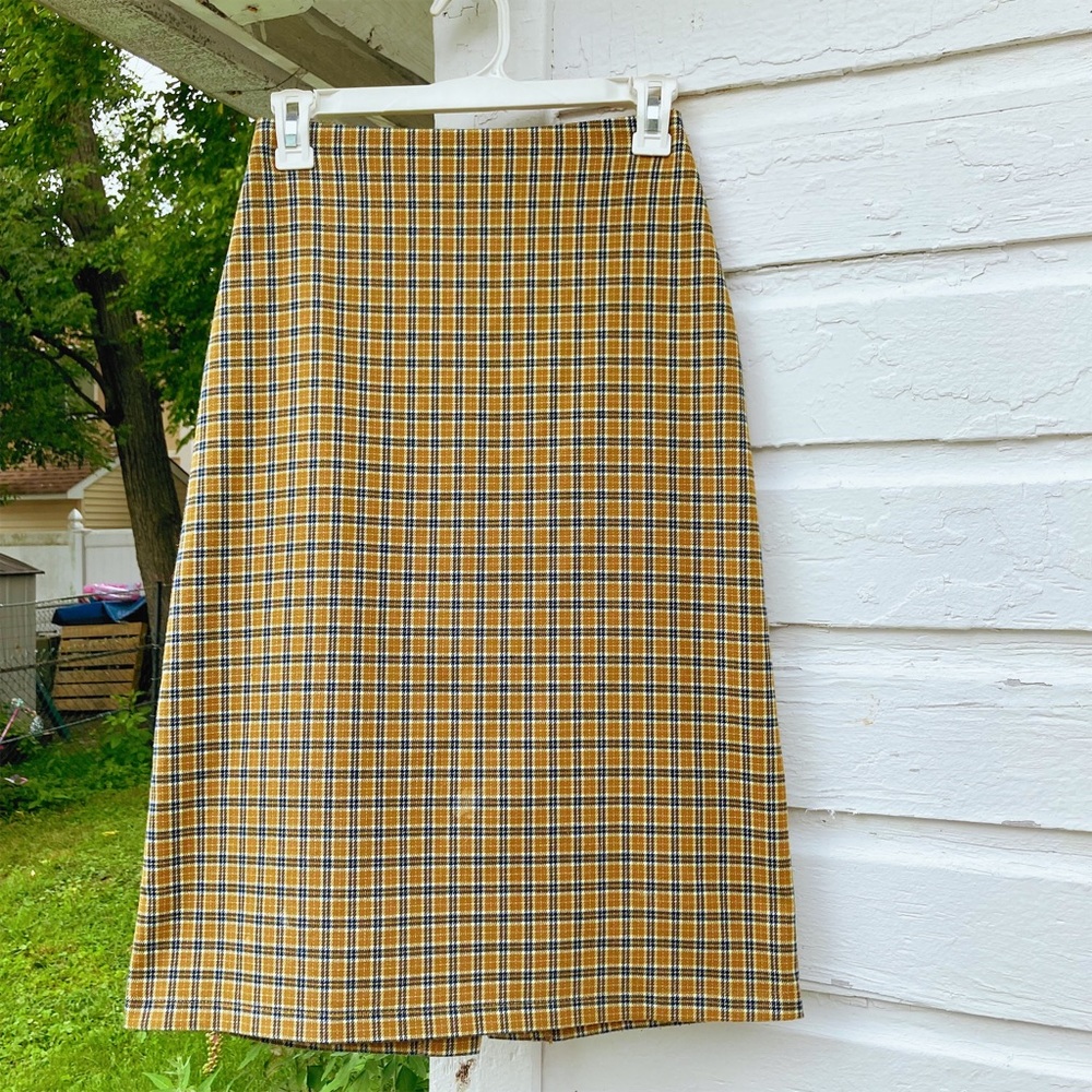 90’s GRUNGE PLAID pencil skirt